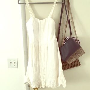 White knit summer dress